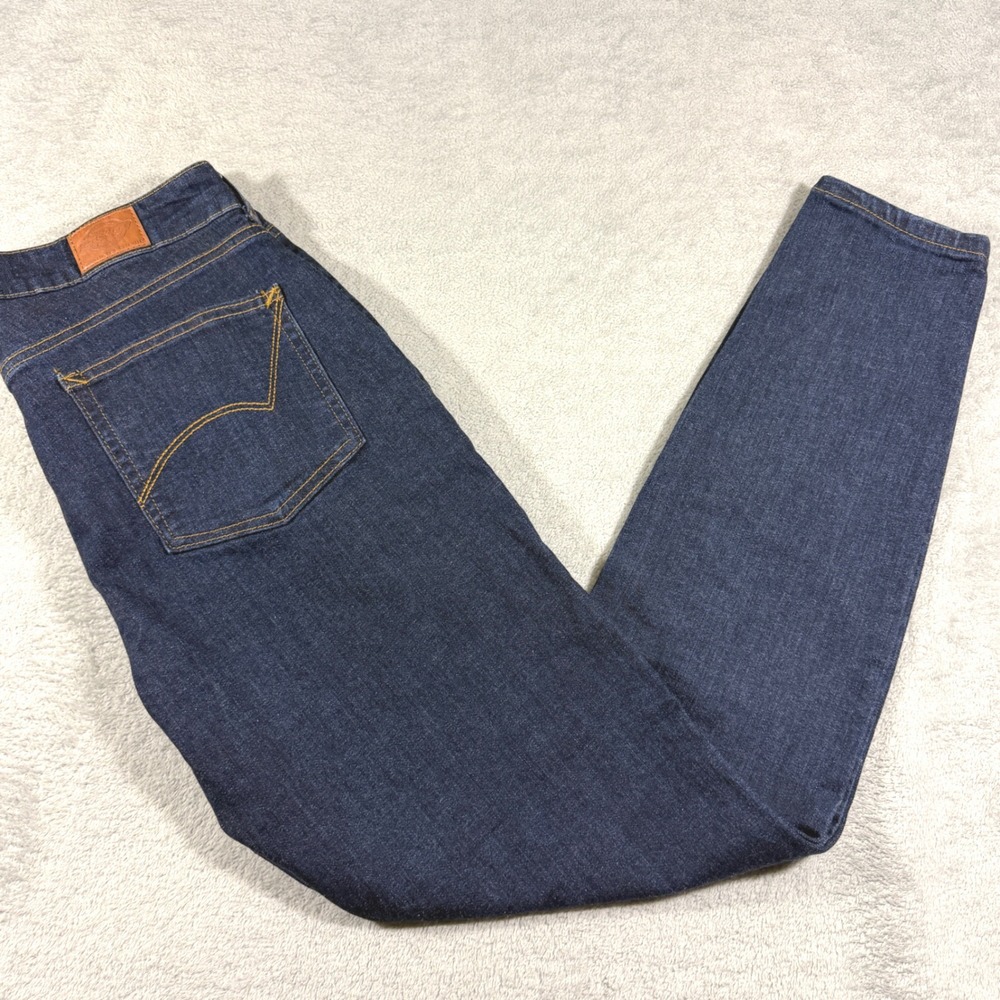 Dickies Skinny Jeans Womens 12 RG Dark Wash Indigo Stretch Denim FD145RNB